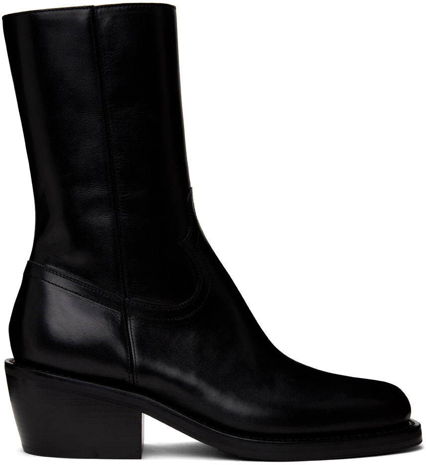 Oblečenie Dries Van Noten Dries Van Noten Square Toe Leather Boots Čierna | MS241-753-110, 0