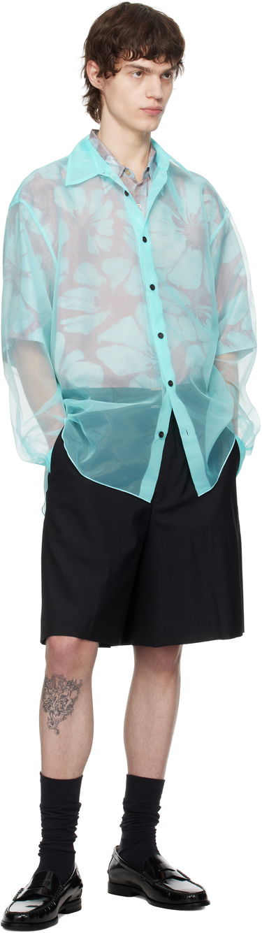 Košeľa Dries Van Noten Dries Van Noten Organza Floral-Print Shirt Tyrkysová | 251-020732-1501, 3