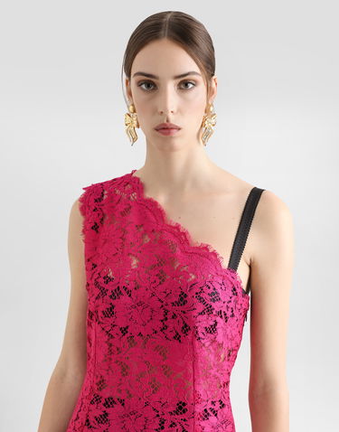 Šaty Dolce & Gabbana Floral Lace Minidress With Slit Ružová | F6TJUTHLMIIF0382, 3