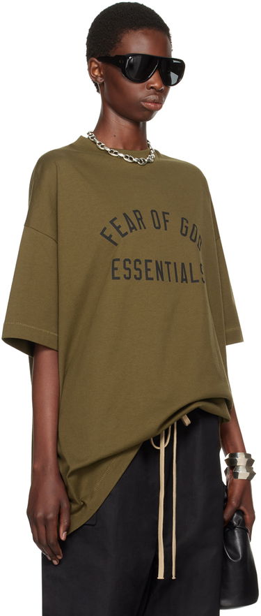 Tričko Fear of God Fear of God Essentials Crewneck T-Shirt Zelené | 125BT244194F, 1