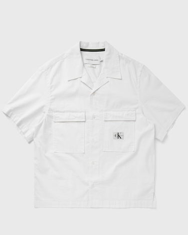 Tričko CALVIN KLEIN SEERSUCKER SS SHIRT Biela | J30J325175YAF, 0