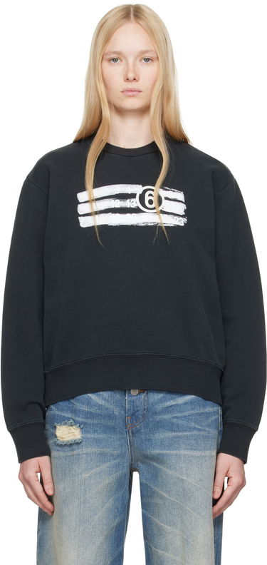 Sveter Maison Margiela MM6 Maison Margiela Unbrushed Jersey Sweatshirt Čierna | S62GU0139 M25004, 0