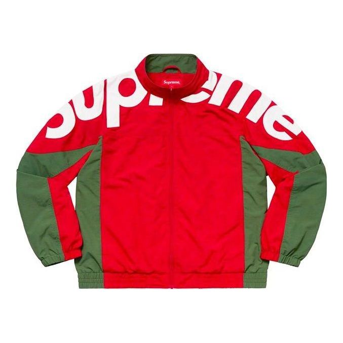 Bomber bunda Supreme Shoulder Logo Track Jacket Červená | SUP-FW19-021