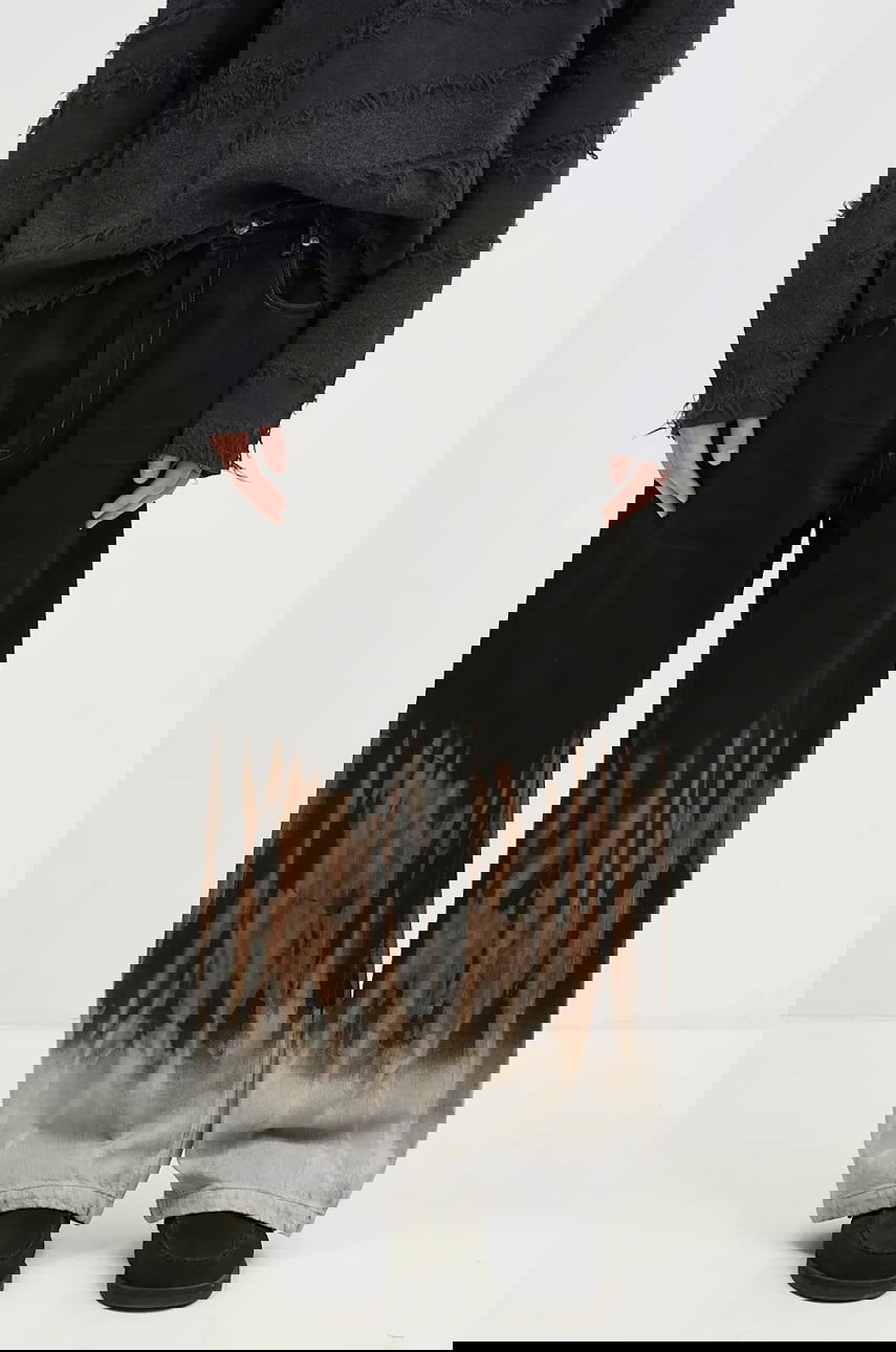 Džínsy Rick Owens Rick Owens Geth Flame Effect Wide-Leg Jeans Rôznofarebný | DU02D2351.BSUN, 0