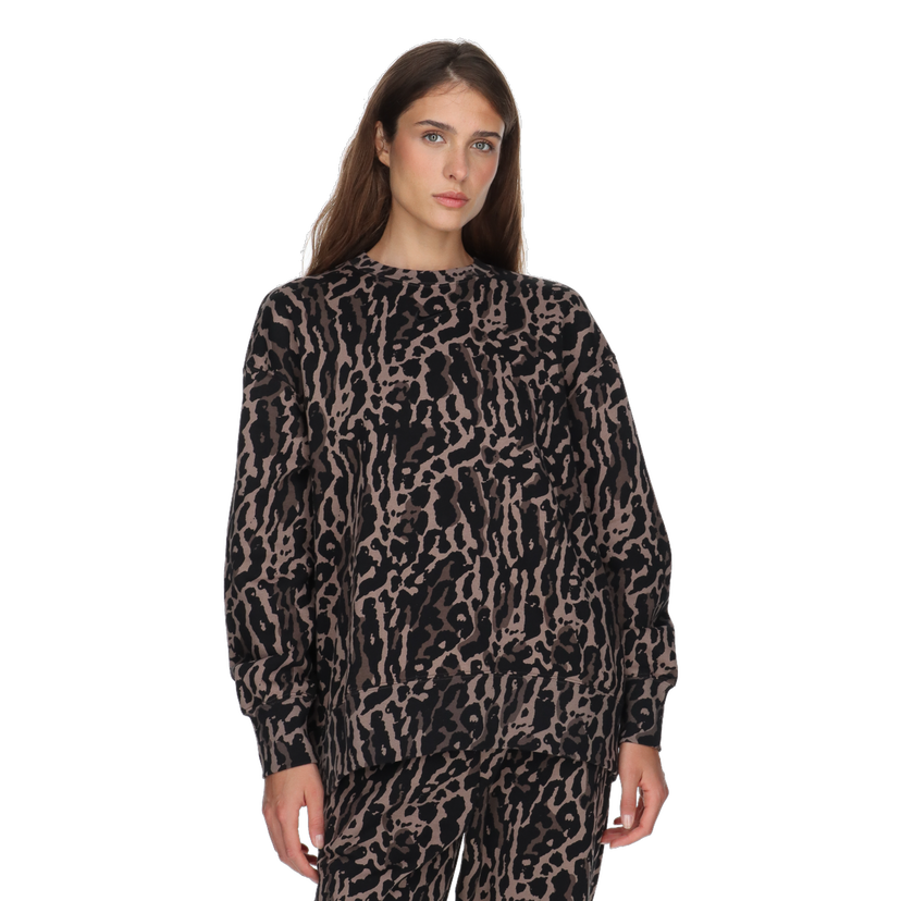 Mikina Nike NSW Phoenix Fleece Oversized Leopard Print Crewneck Sweatshirt Rôznofarebný | IB2371-010