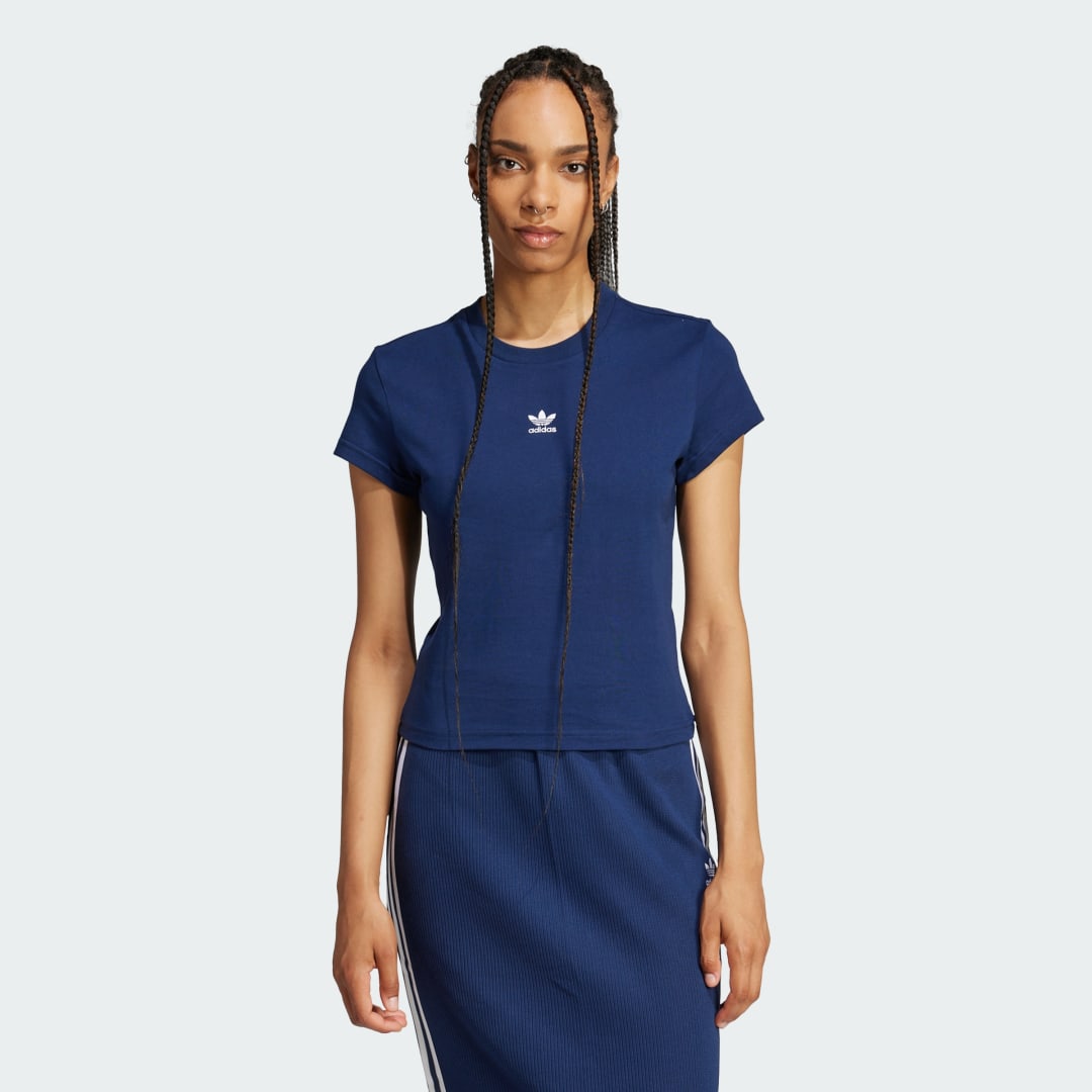 Tričko adidas Performance Slim Fit Tee Modrá | JC8969, 0