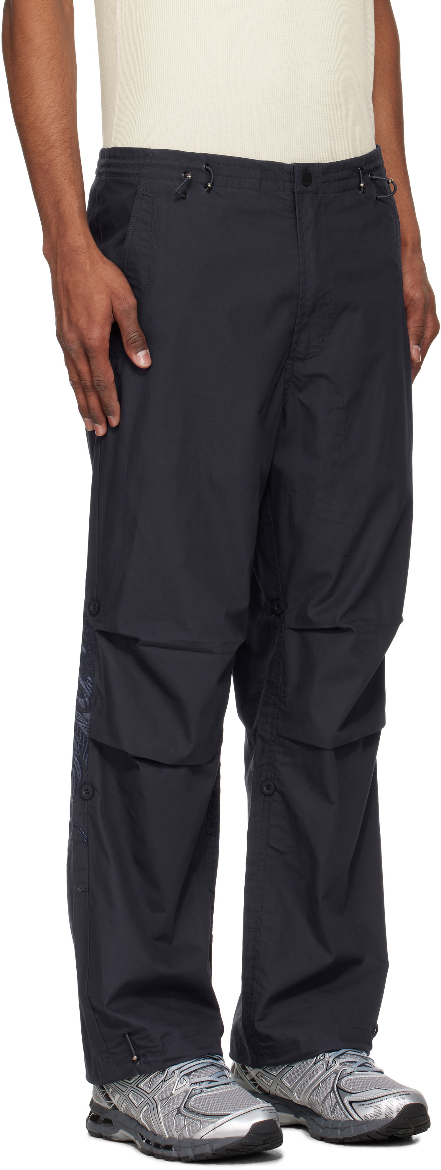 Cargo nohavice Maharishi Maharishi Crow & Heron Loose Snopants Trousers Navy | 6102, 1