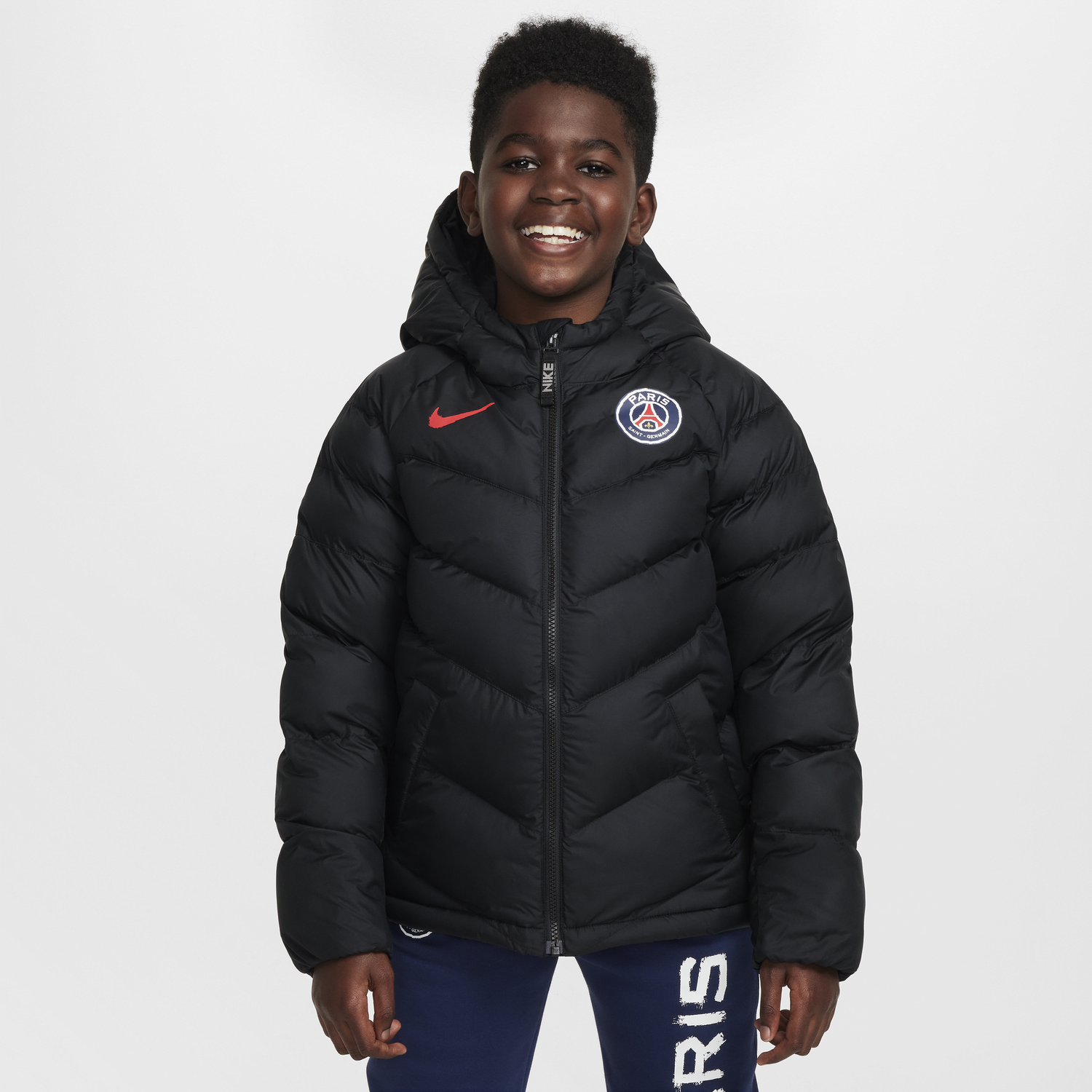 Prešívaná bunda Nike Paris Saint-Germain Hooded Synthetic-Fill Jacket Čierna | FQ3425-010, 0