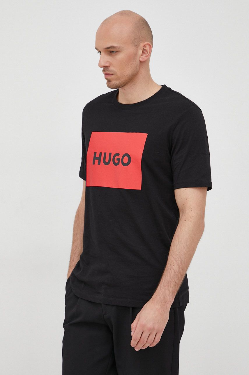 Tričko BOSS Cotton T-Shirt Čierna | 50467952, 0