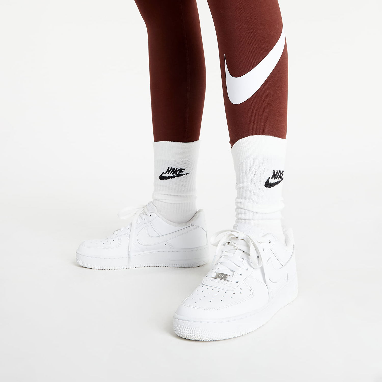 Legíny Nike Sportswear EssentialGx Mr Leggings Swsh Hnedá | CZ8530-273, 1