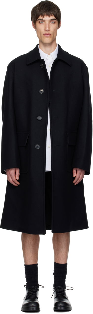 Kabáty Dries Van Noten Dries Van Noten Wool Coat Čierna | 252-020209-2216, 0