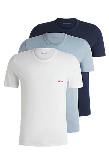 Tričko BOSS Three-Pack of Cotton Jersey T-Shirts Navy | 50532811, 0