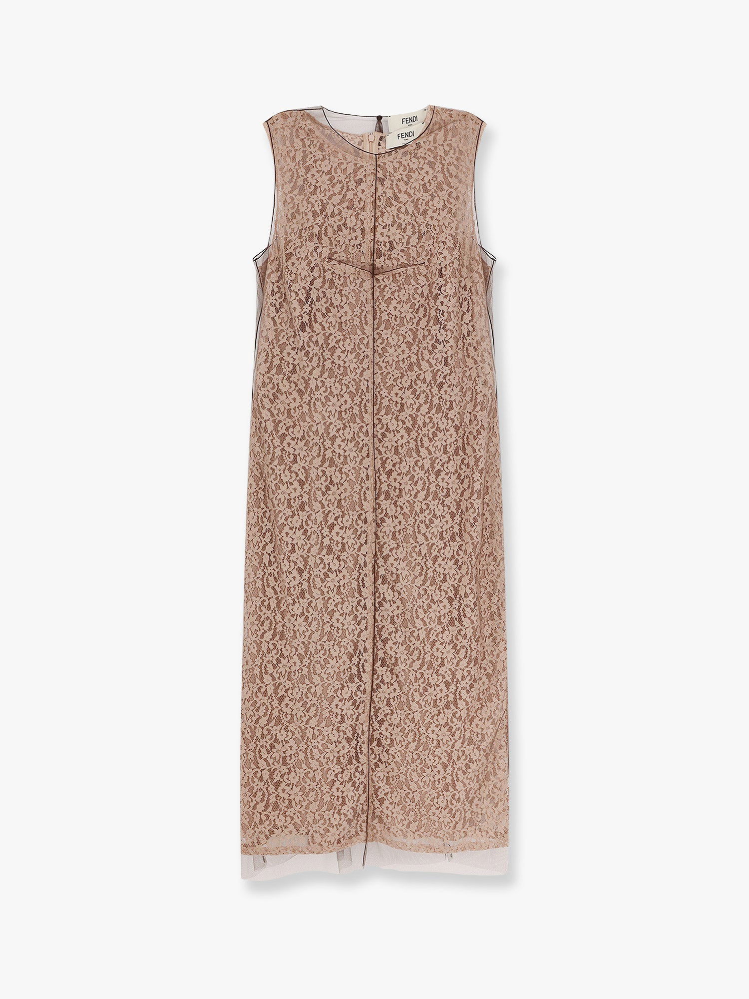 Šaty FENDI Fendi Lace Midi Dress Béžová | FDD298AUP7F1T47, 0