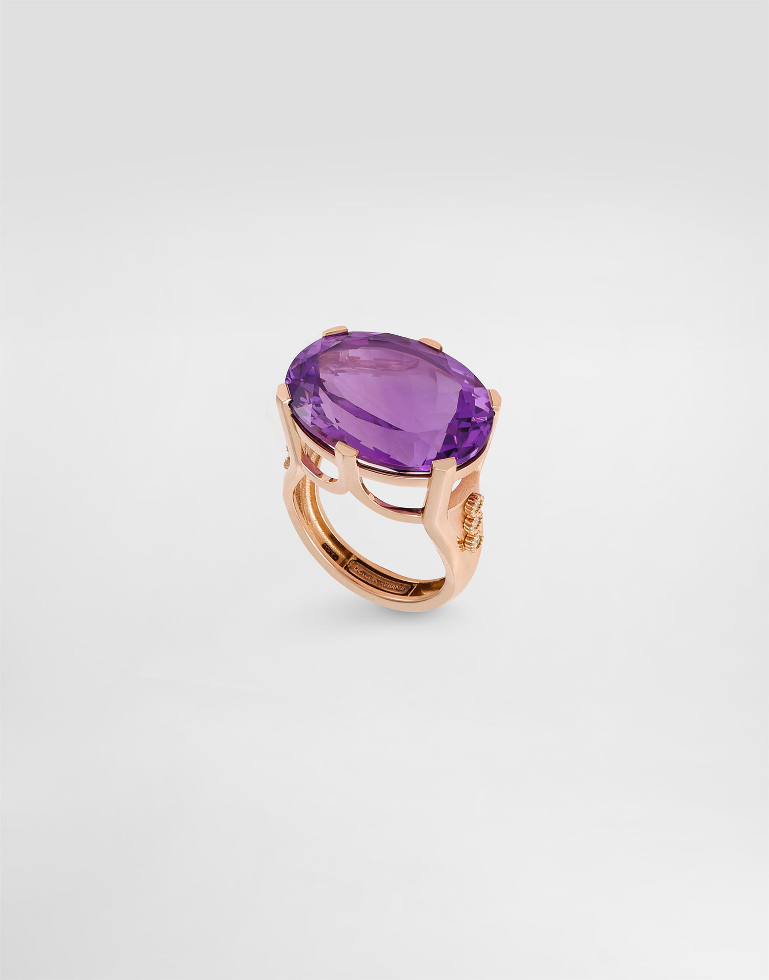 Prsteň Dolce & Gabbana Anna Ring In 18-carat Gold With Amethyst And Diamonds Fialová | WRSB1GWAME18M307, 1