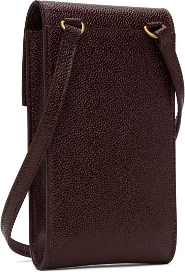 Peňaženka Thom Browne Leather Crossbody Phone Pouch Hnedá | MAC113A-03542, 2