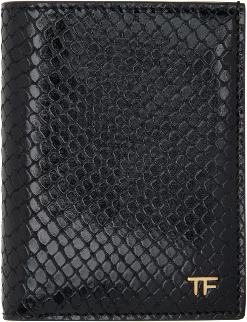 Peňaženka Tom Ford TOM FORD Printed Python Folding Card Holder Čierna | YM279-LCL471G