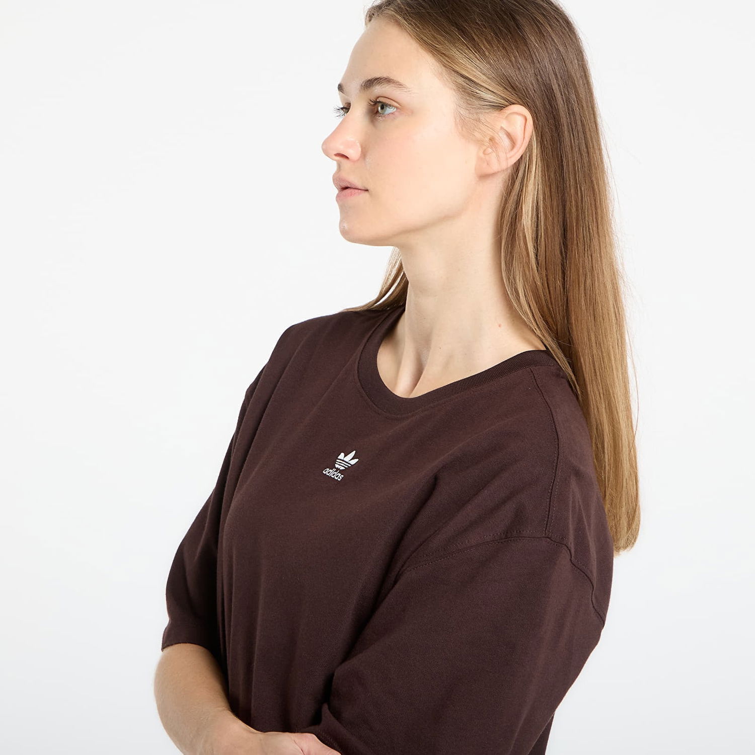 Tričko adidas Originals Essentials Boyfriend T-shirt Hnedá | KD1371, 1