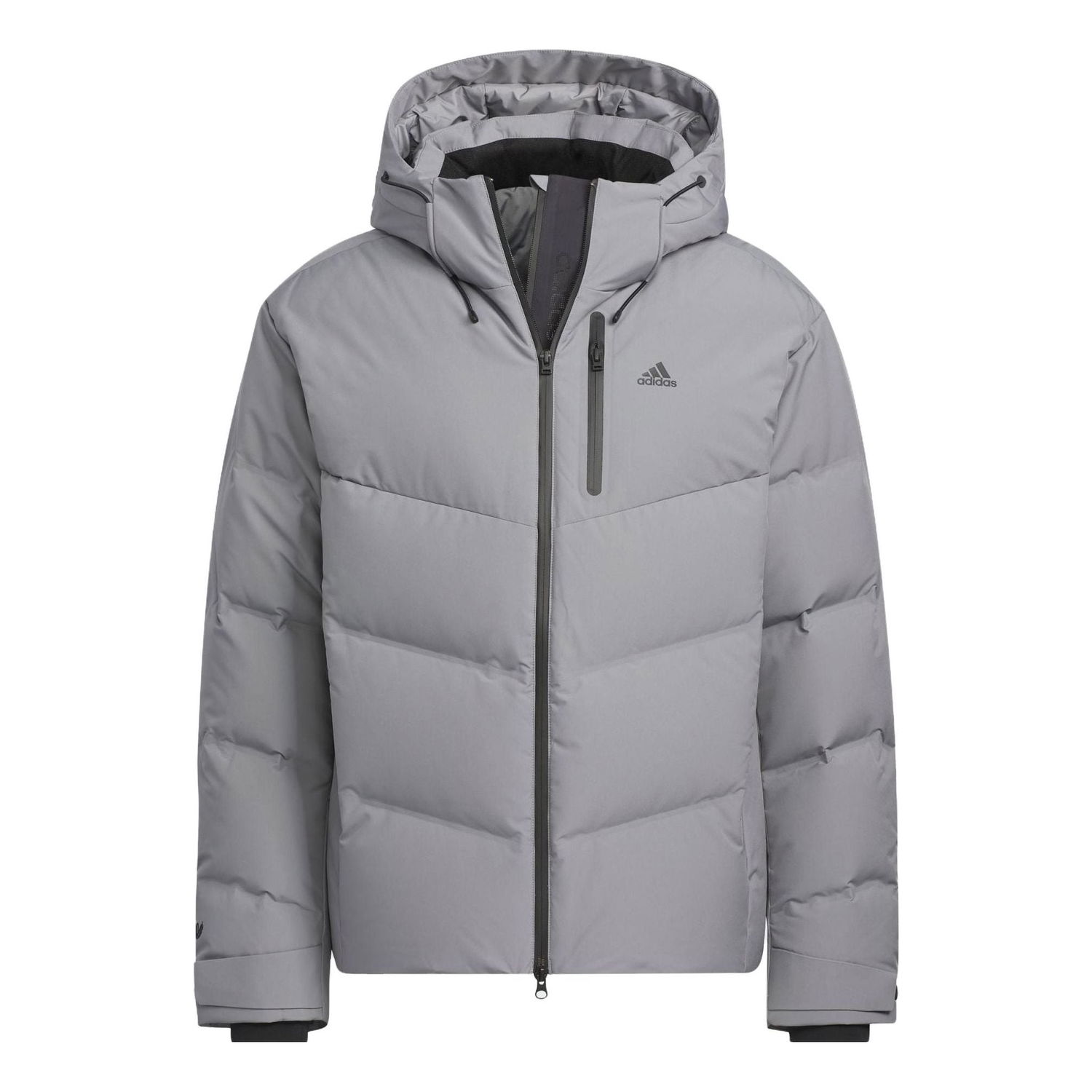 Prešívaná bunda adidas Originals Men's Down Hooded Jacket Šedá | IW0784, 0