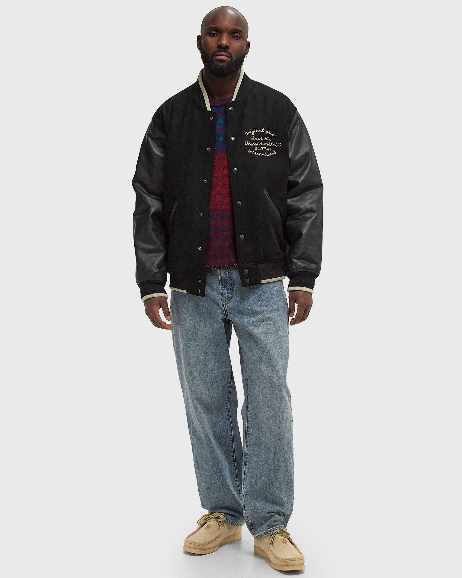 Bomber bunda thisisneverthat Varsity Jacket Čierna | TN243POWLS01-BLK, 1