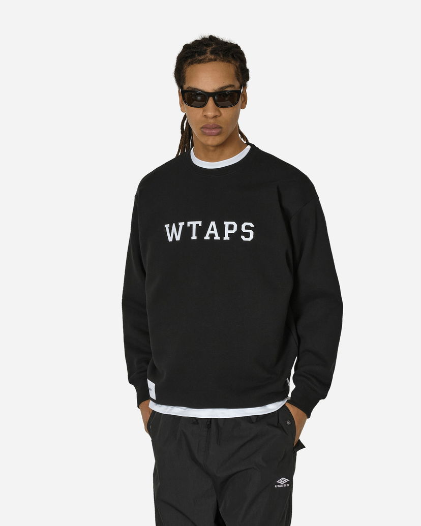 Mikina WTAPS Academy Crewneck Sweatshirt Black Čierna | 241ATDT-CSM03 BLK