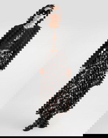 Bunda Dolce & Gabbana Rachel Cropped Basketweave Jacket with Embellished Buttons Čierna | F27IHZHUMWJN0000, 1