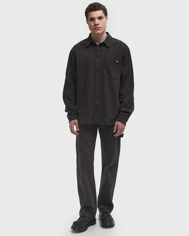 Košeľa Dickies Long Sleeve Pinstripe Button-Up Shirt Čierna | DK0A4Z7NBLK1, 2