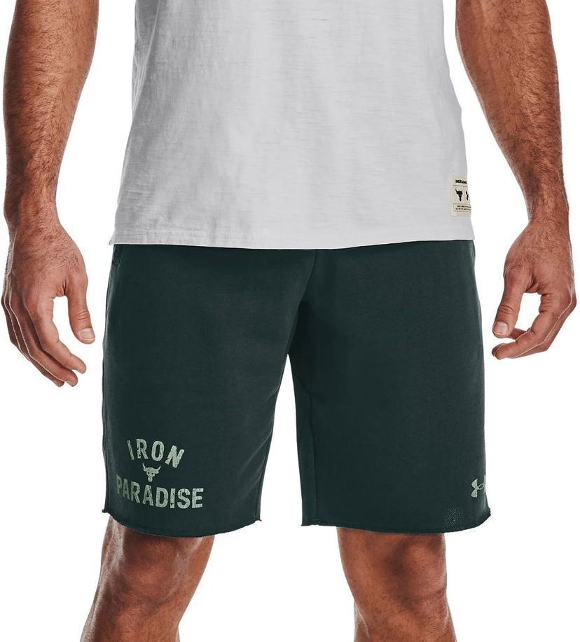 Šortky Under Armour Project Rock Terry Iron Short Zelené | 1361752-384