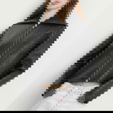 Bunda Samsoe Samsoe Sashira Leather Jacket Čierna | F25400033-CLR000021, 5