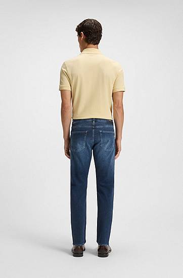 Džínsy BOSS Delaware slim-fit jeans in soft-touch denim Modrá | 50549814, 1