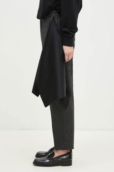 Nohavice UNDERCOVER High Waist Pants With Attached Skirt Overlay Šedá | UC2D1505, 1