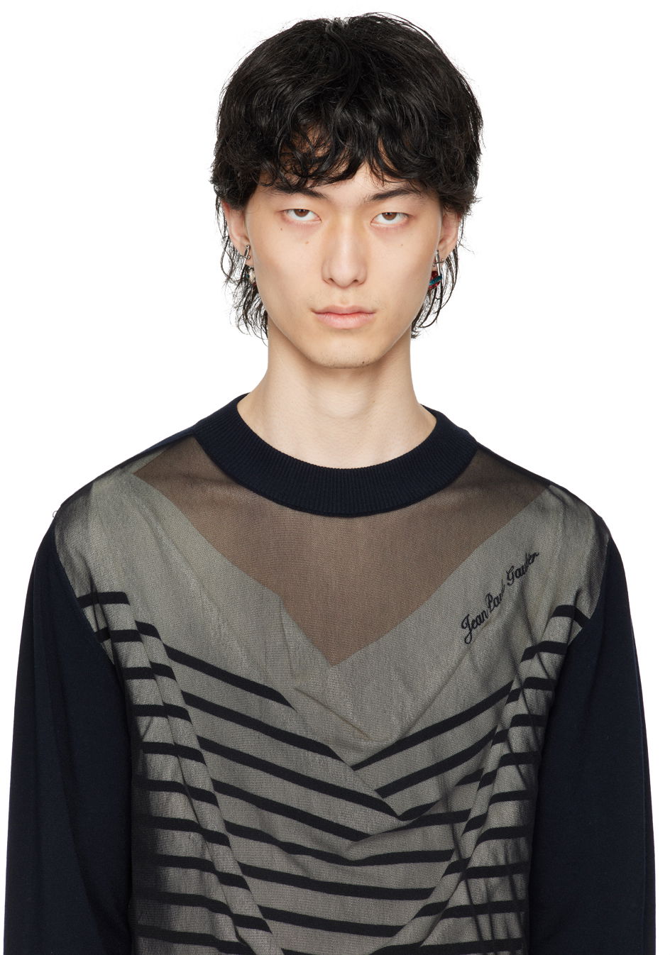 Jean Paul Gaultier Heart & Sword Drop Earrings