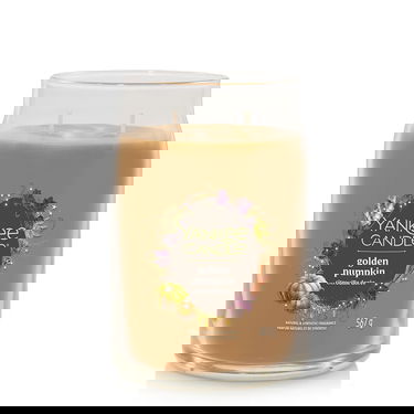 Sviečka Yankee Candle Signature Large Jar 2 Wicks Golden Pumpkin Hnedá | 43490, 3