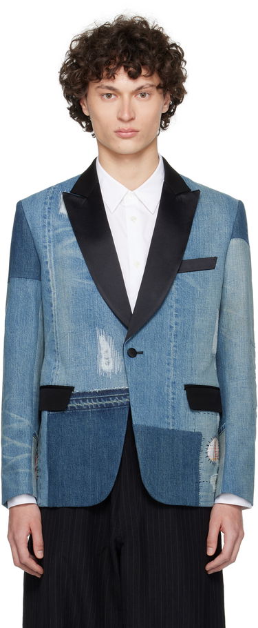 Bunda Junya Watanabe Junya Watanabe Patchwork Denim Blazer Modrá | WO-J012-051, 0