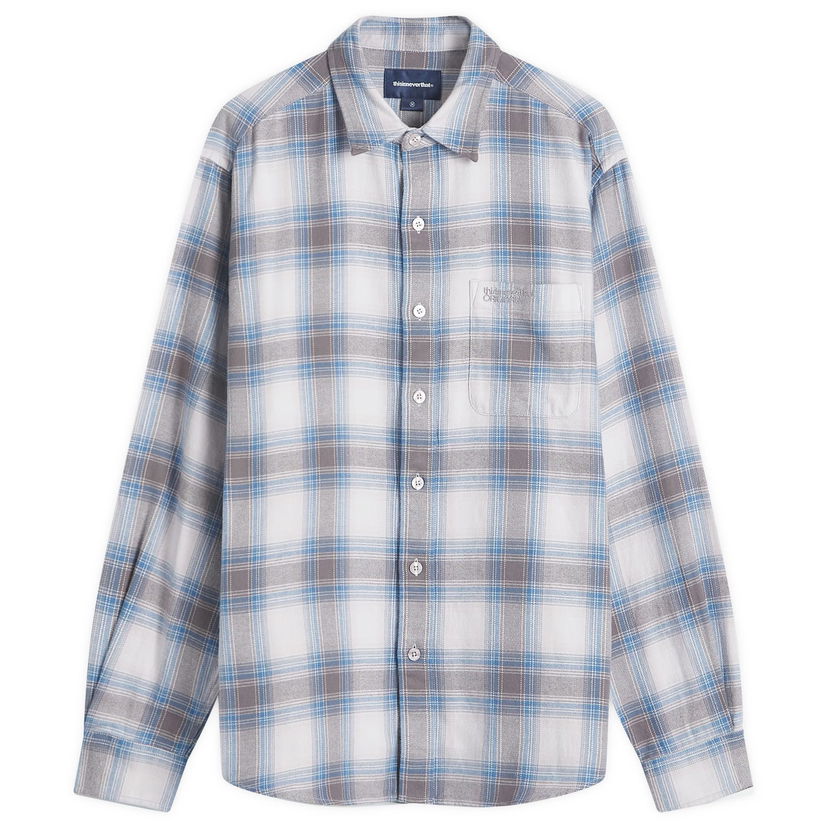 Košeľa thisisneverthat Flannel Shirt Shadow Plaid Size Large Modrá | TN243WSHTL01-BGR