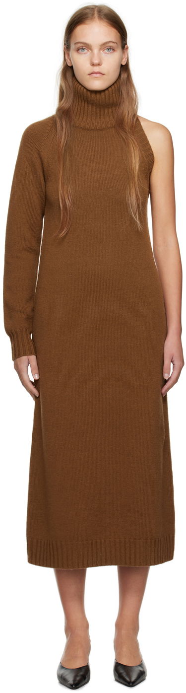 Šaty Max Mara Max Mara Single-Shoulder Midi Dress Hnedá | 2313262536600 MM12127, 0
