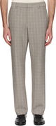 BOSS Relaxed-Fit Checked Stretch Trousers
