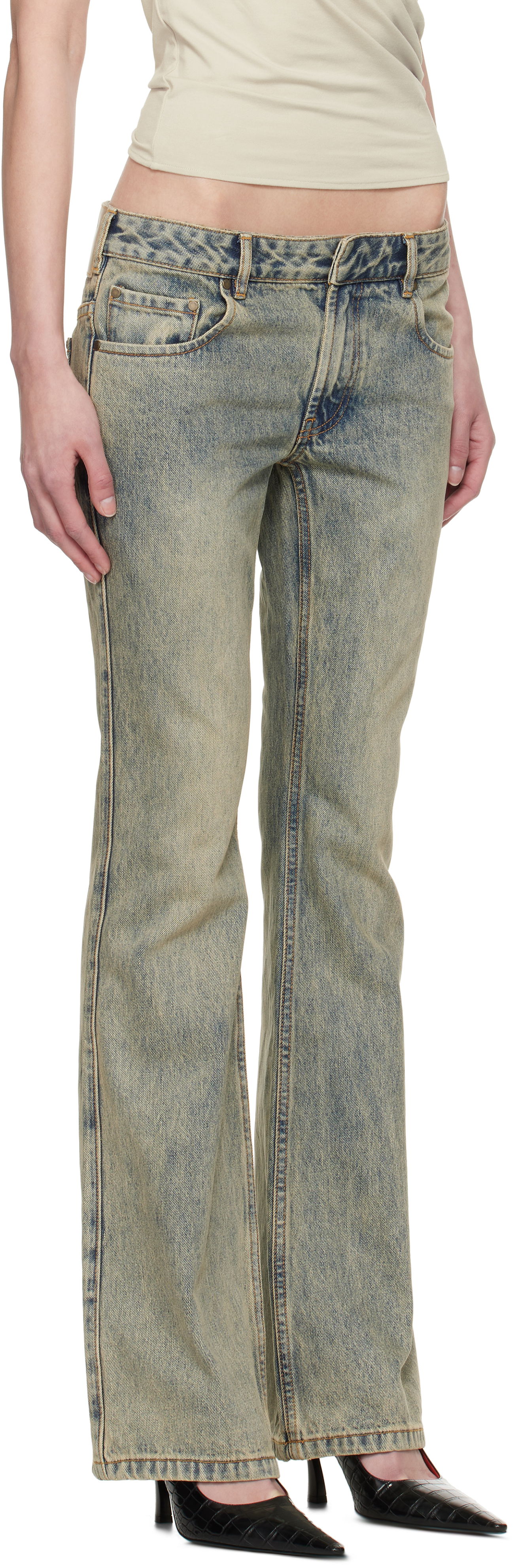 Džínsy Entire Studios Entire Studios Slim-Flared Jeans Modrá | ES2589SW, 1