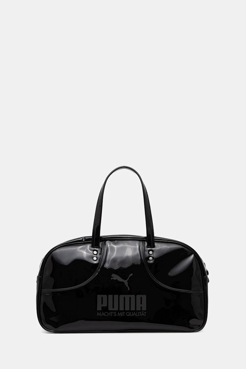 Kabelka Puma Shiny Patent Bowling Bag Čierna | 91428