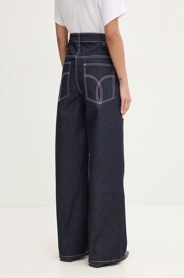 Džínsy Fiorucci High Waist Wide Leg Jeans Modrá | W01FPDJE181DN01DN06, 2