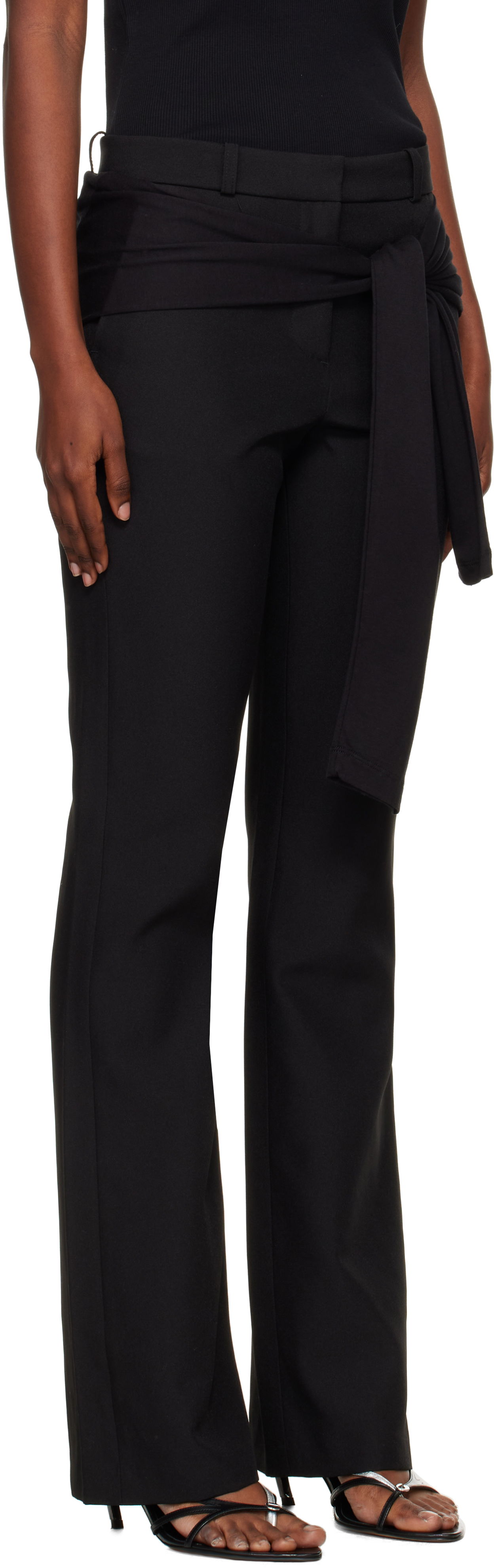 Nohavice Coperni Coperni Jersey Wrap Trousers Čierna | COPP140F3004, 1