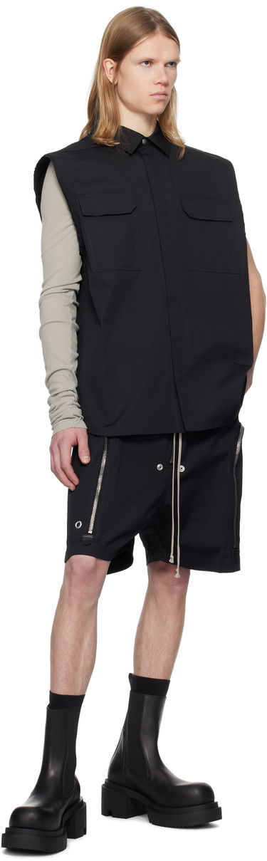 Košeľa Rick Owens Rick Owens Hollywood Jumbo Sleeveless Shirt Čierna | RU01E5239 TE, 3