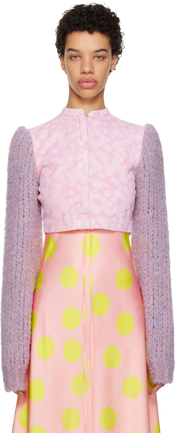 Šaty ERL ERL Floral Cropped Jacket Ružová | ERL06J103, 0