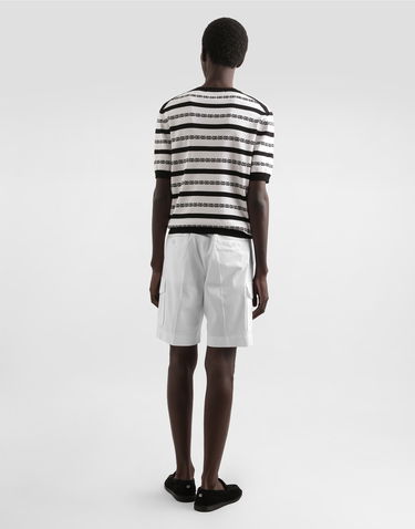 Sveter Dolce & Gabbana Dolce & Gabbana Silk Crew-Neck Pullover with Logo Stripes Rôznofarebný | GXX03TJBSN5W1001, 2