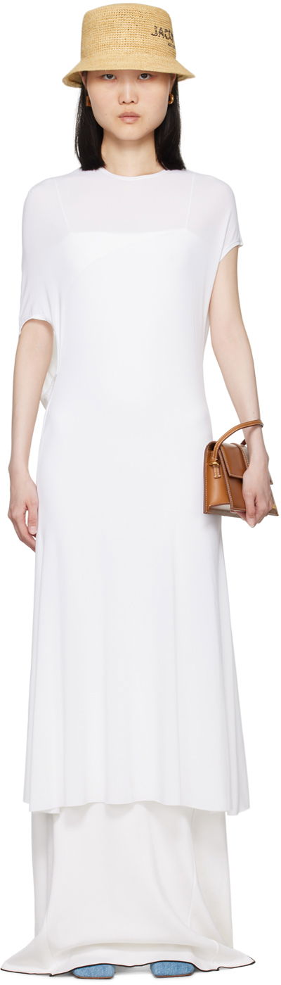 Šaty Jacquemus White La Casa 'La robe Salerno' Midi Dress Biela | 24H243DR193-1674, 0