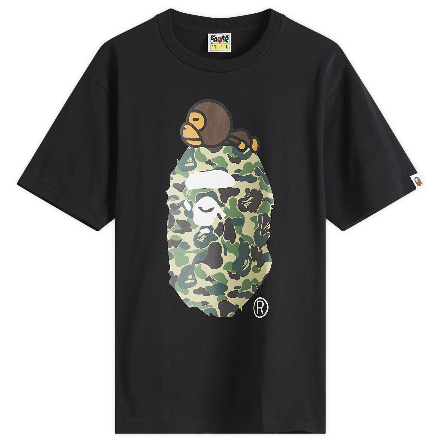 Tričko BAPE A Bathing Ape ABC Camoilo On Big Ape T-Shirt Čierna | 002TEL301002M-BGN, 1