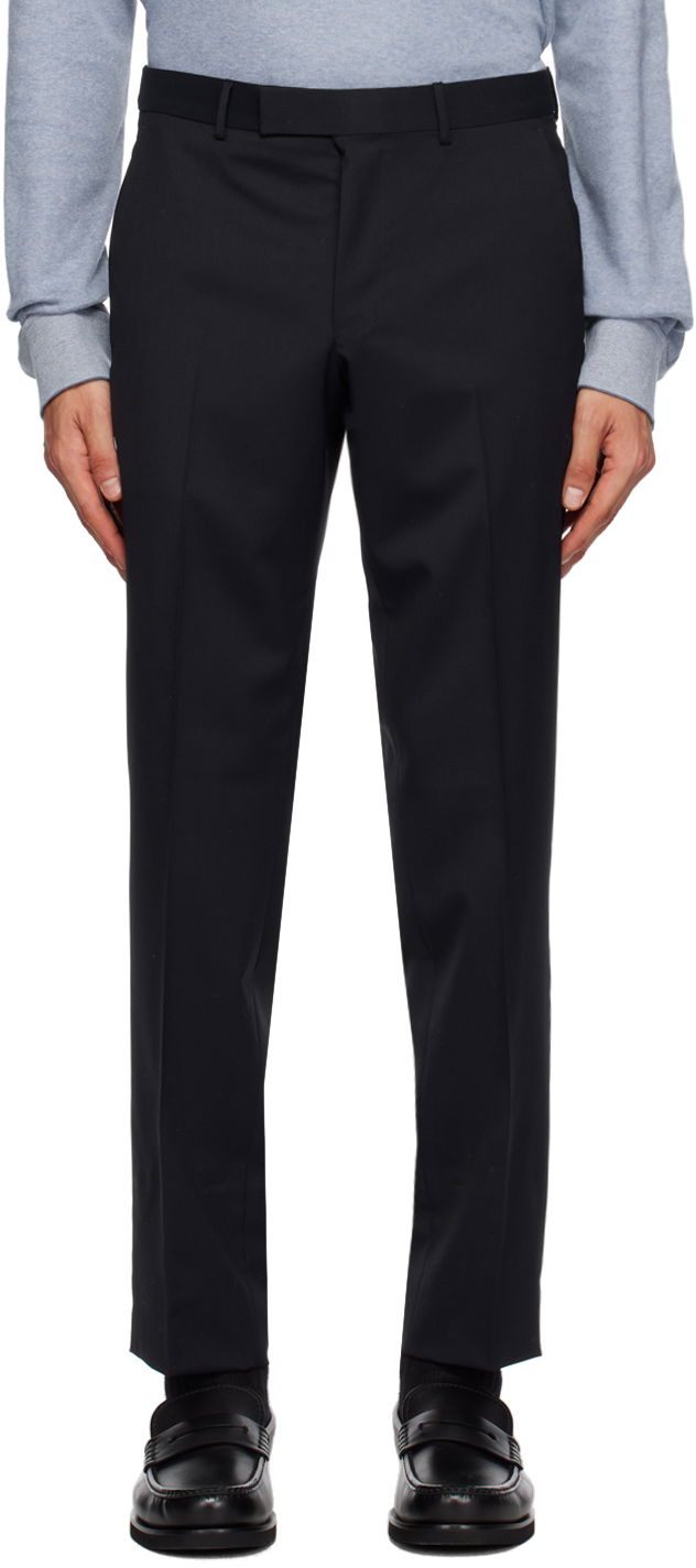 Nohavice ZEGNA ZEGNA Creased Trousers Čierna | 6ZF061A6-7FNAC2, 0