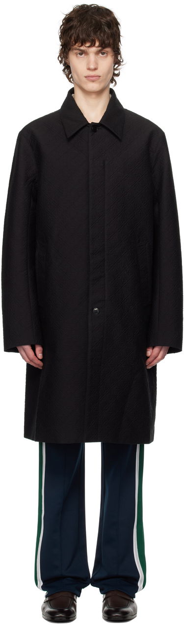 Pláštenka Casablanca Casablanca Jacquard Car Coat Čierna | MPS25-OT-163-01, 0
