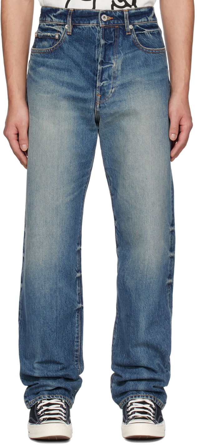 Džínsy KENZO Paris Asagao Jeans Modrá | FD55DP3316A3, 0