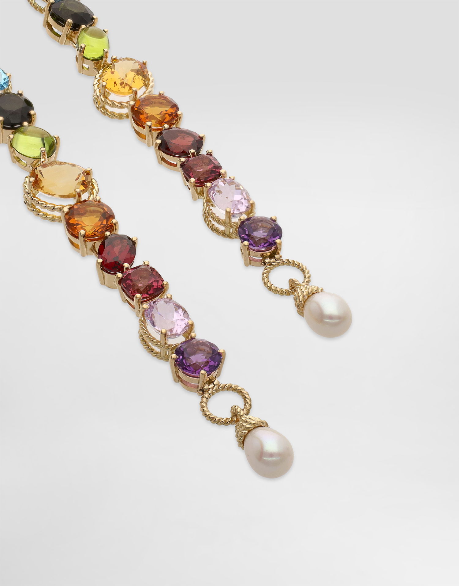 Náušnice Dolce & Gabbana Dolce & Gabbana Rainbow Gemstone and Pearl Drop Earrings Rôznofarebný | WEQB2GWMIX1ZOO00, 1