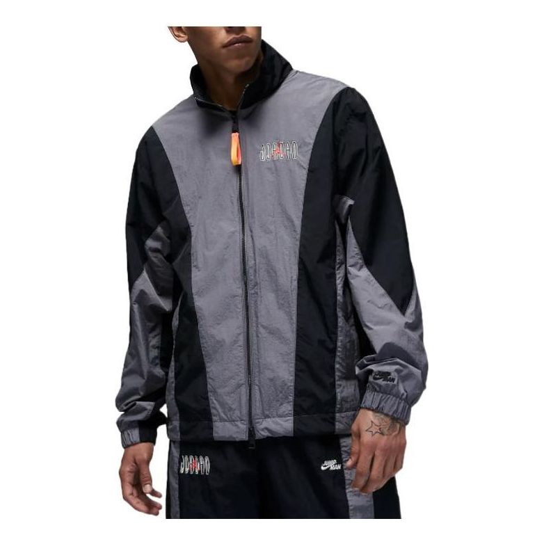 Vetrovka Jordan Colorblock Embroidered Zipper Jacket Čierna | DQ8034-014, 0